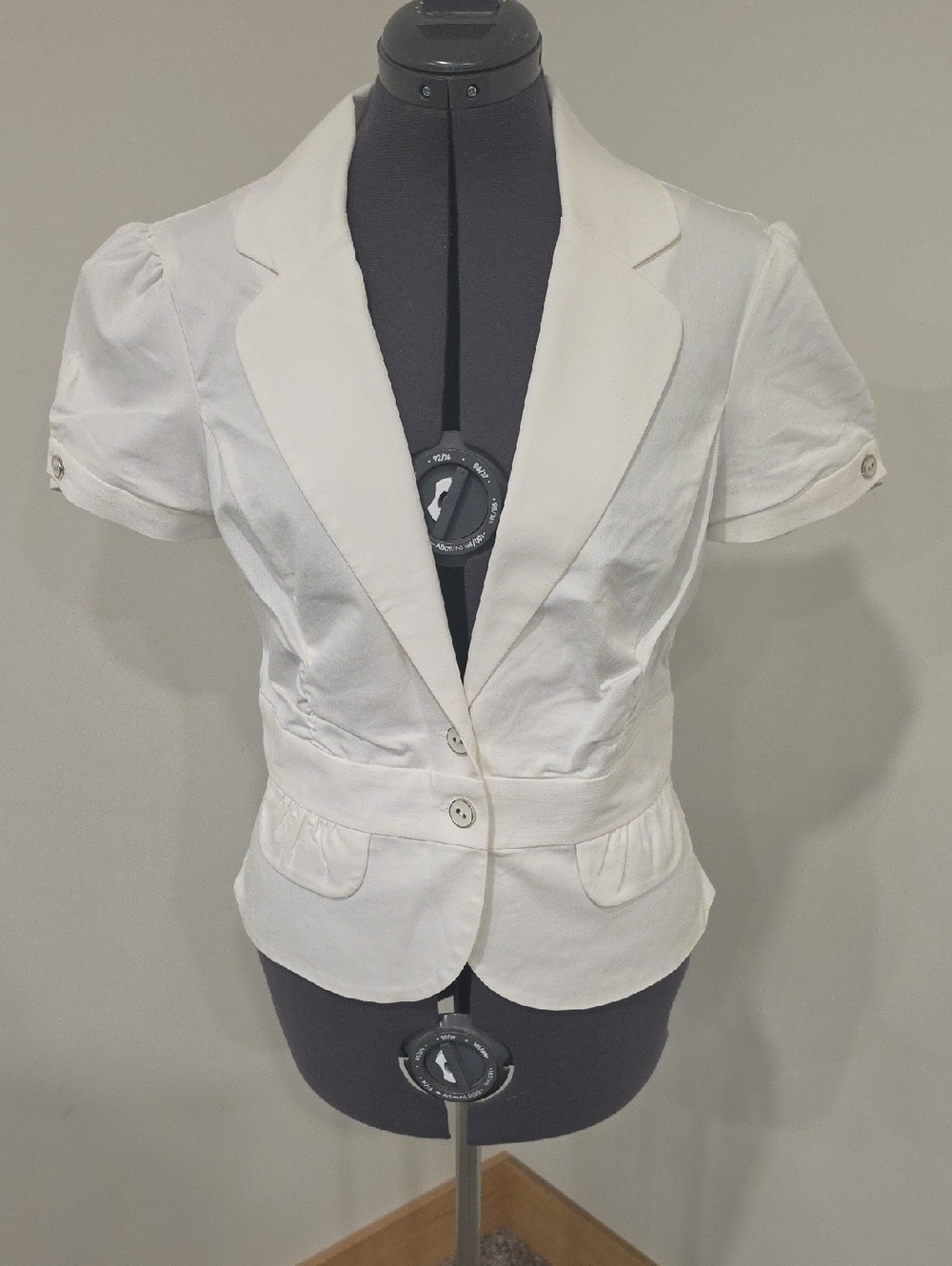 Maurices White Short-Sleeve Tailored Blazer
